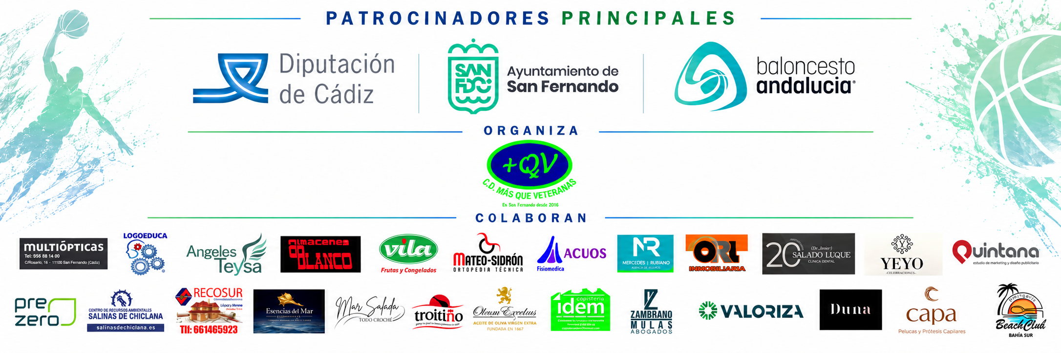 Patrocinadores principales, entidad organizadora y colaboradores del V Torneo Las Cortes
